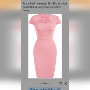 NWT Grace Karin Pink Midi Dress Size M